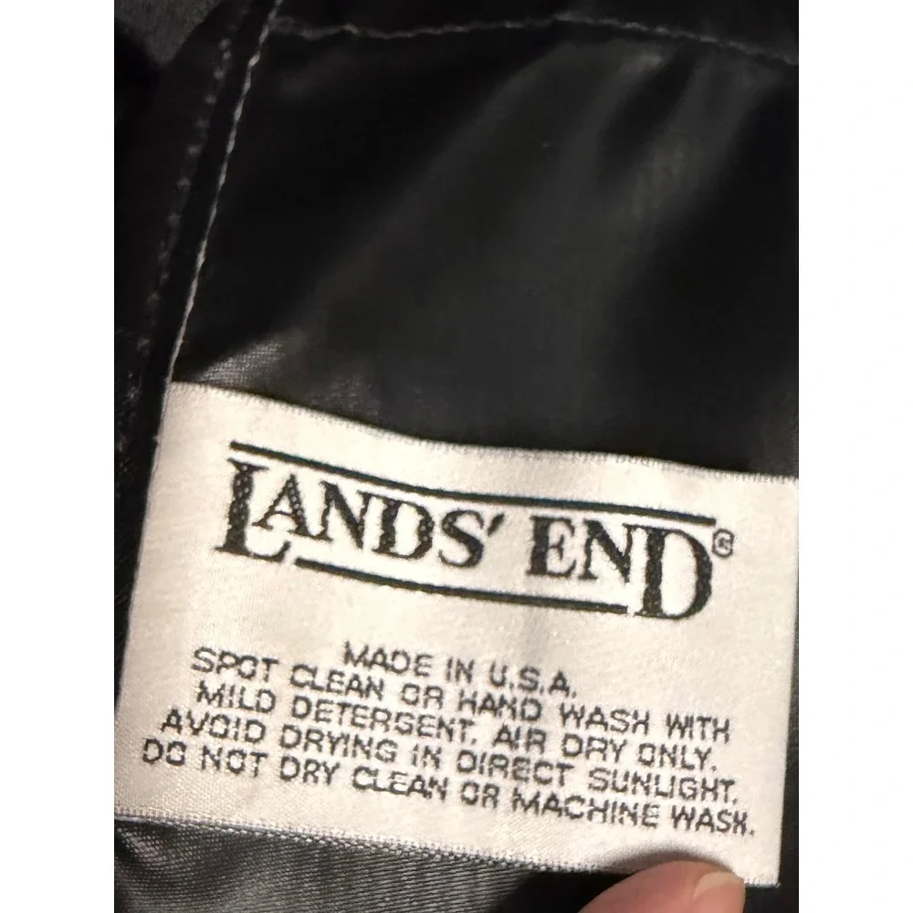 Vintage 90s Lands End Lighthouse Gray Nylon Bag Double Handle Work Travel READ